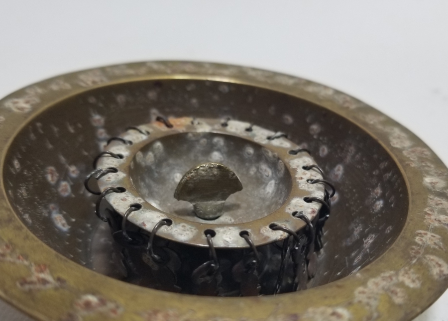 İÇİ AYETLERLE DEKORLU ANTİKA ŞİFA TASI