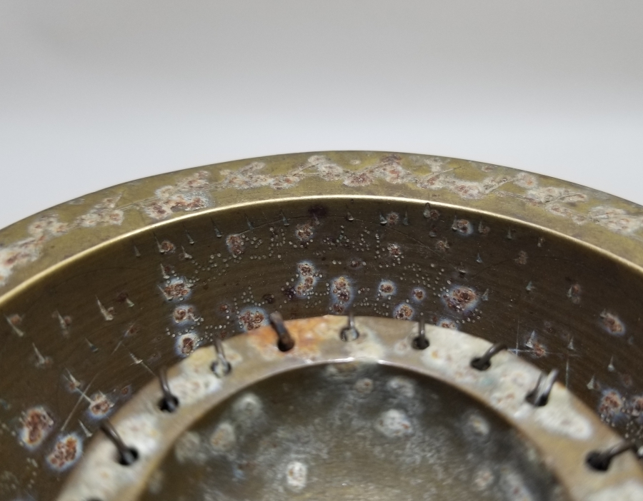 İÇİ AYETLERLE DEKORLU ANTİKA ŞİFA TASI