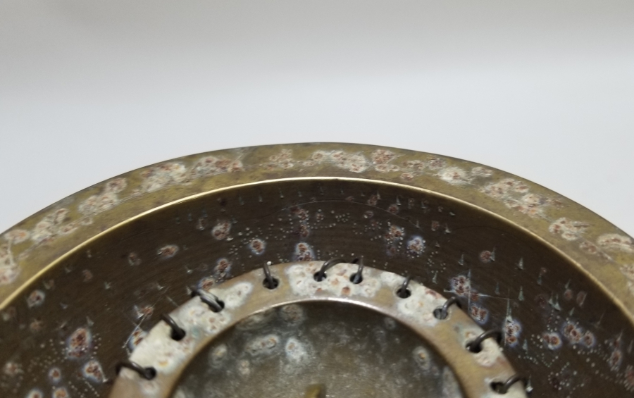 İÇİ AYETLERLE DEKORLU ANTİKA ŞİFA TASI