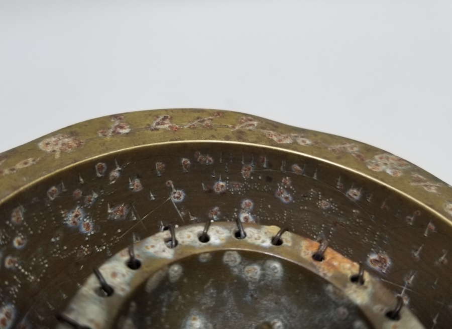 İÇİ AYETLERLE DEKORLU ANTİKA ŞİFA TASI