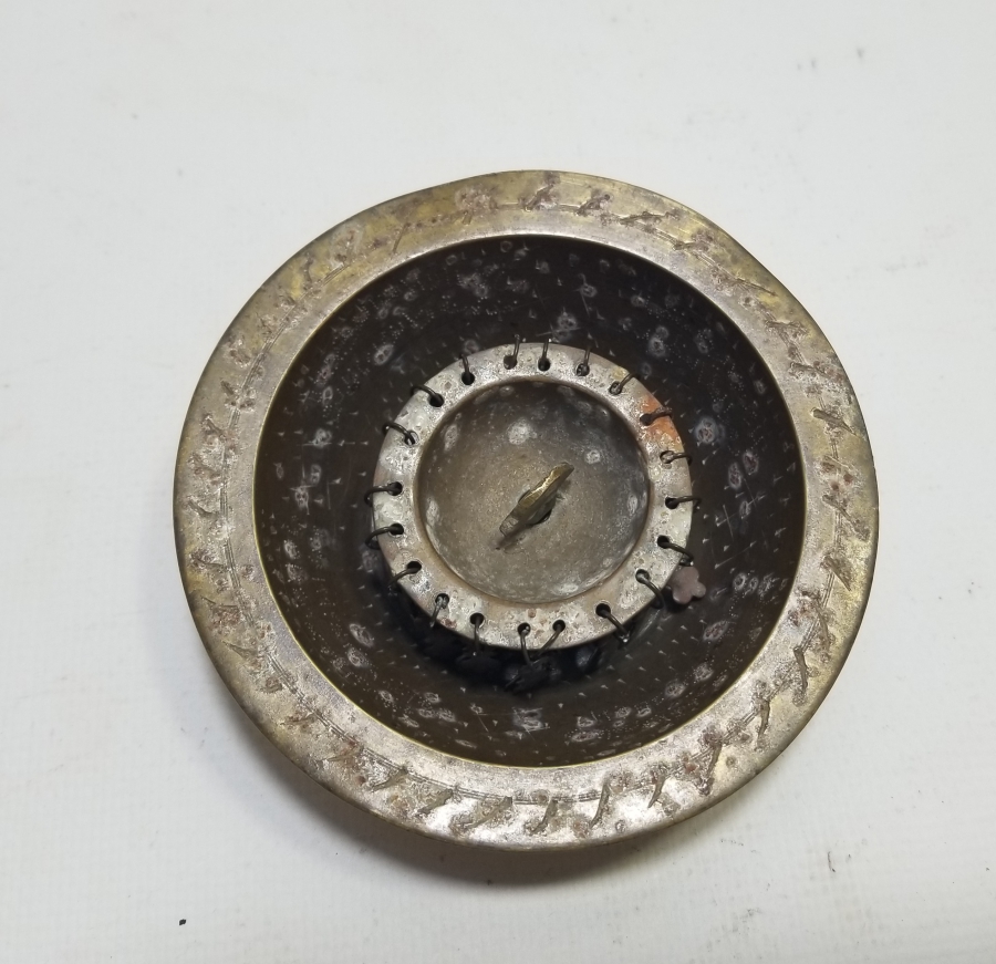 İÇİ AYETLERLE DEKORLU ANTİKA ŞİFA TASI