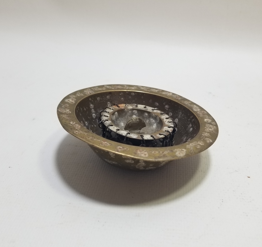 İÇİ AYETLERLE DEKORLU ANTİKA ŞİFA TASI