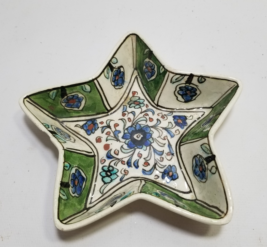 YILDIZ FORMLU EL BOYAMA ANTİKA KÜTAHYA İKRAMLIK