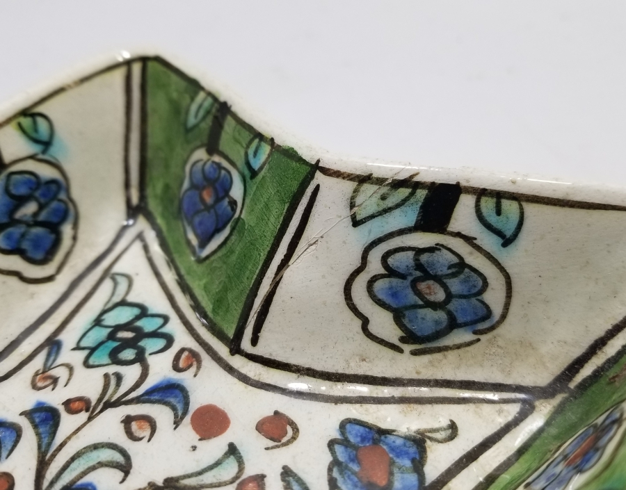 YILDIZ FORMLU EL BOYAMA ANTİKA KÜTAHYA İKRAMLIK