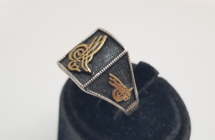 ÜZERİ TUĞRALI GÜMÜŞ YÜZÜK