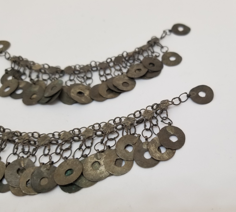 OSMANLI DÖNEMİ İKİ ADET ALINLIK PARÇASI - FES SÜSÜ