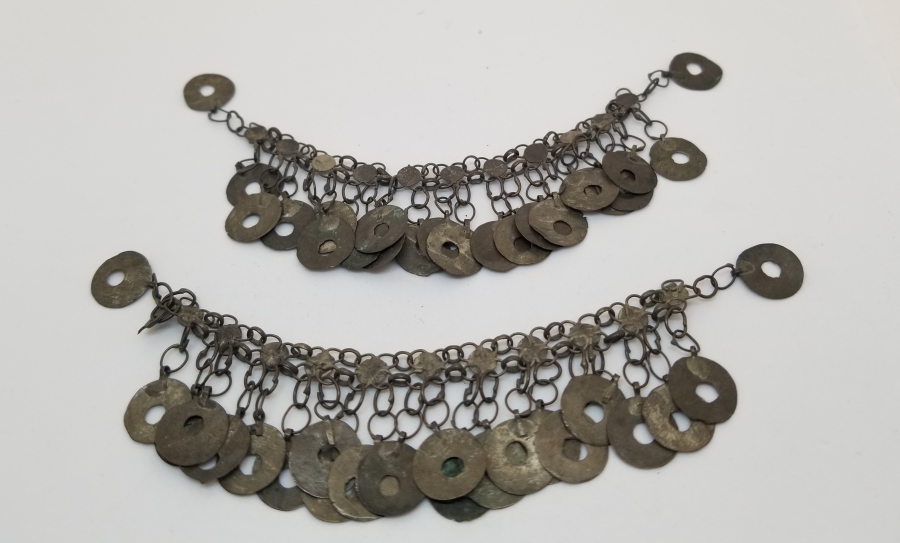 OSMANLI DÖNEMİ İKİ ADET ALINLIK PARÇASI - FES SÜSÜ