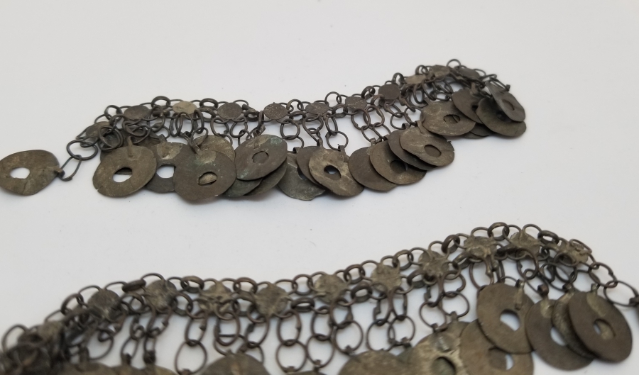 OSMANLI DÖNEMİ İKİ ADET ALINLIK PARÇASI - FES SÜSÜ