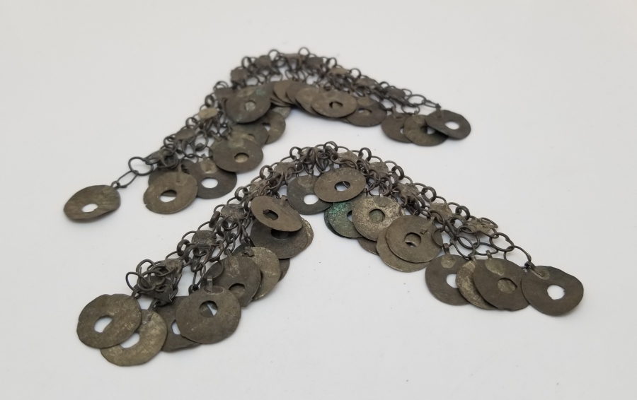 OSMANLI DÖNEMİ İKİ ADET ALINLIK PARÇASI - FES SÜSÜ