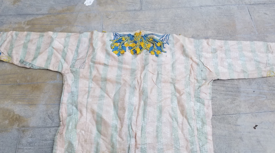 OSMANLI DÖNEMİ NADİR BOZCAADA RUM İŞİ İPEK GELİNLİK