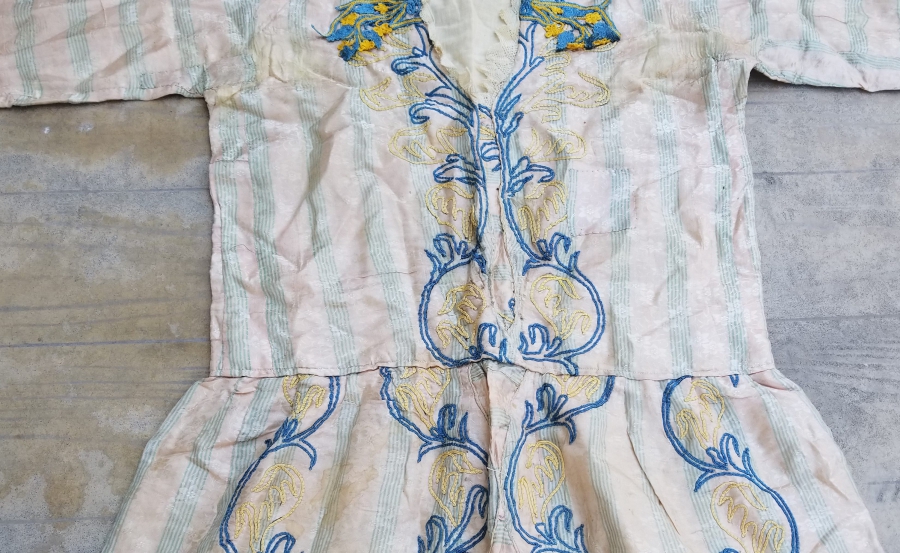 OSMANLI DÖNEMİ NADİR BOZCAADA RUM İŞİ İPEK GELİNLİK