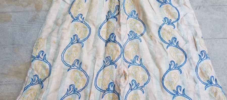 OSMANLI DÖNEMİ NADİR BOZCAADA RUM İŞİ İPEK GELİNLİK