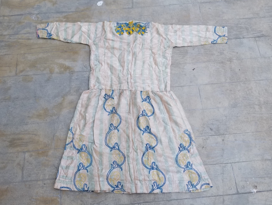 OSMANLI DÖNEMİ NADİR BOZCAADA RUM İŞİ İPEK GELİNLİK