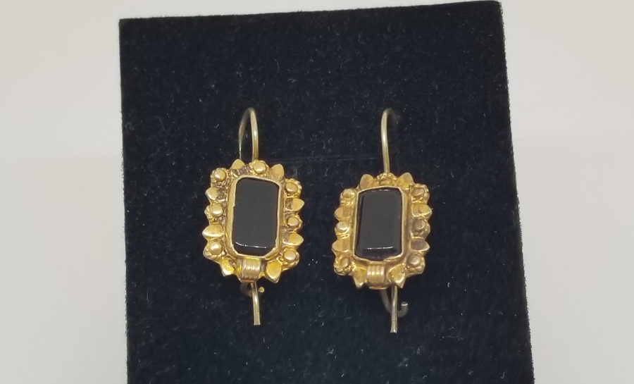 ÖZEL YAPIM ALTIN KAPLAMA AKİK TAŞLI OSMANLI DÖNEMİ KÜPE