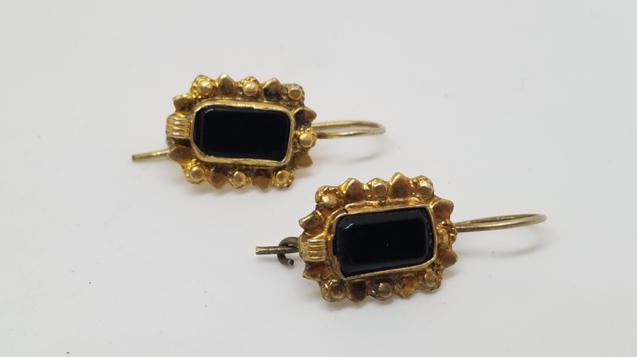 ÖZEL YAPIM ALTIN KAPLAMA AKİK TAŞLI OSMANLI DÖNEMİ KÜPE