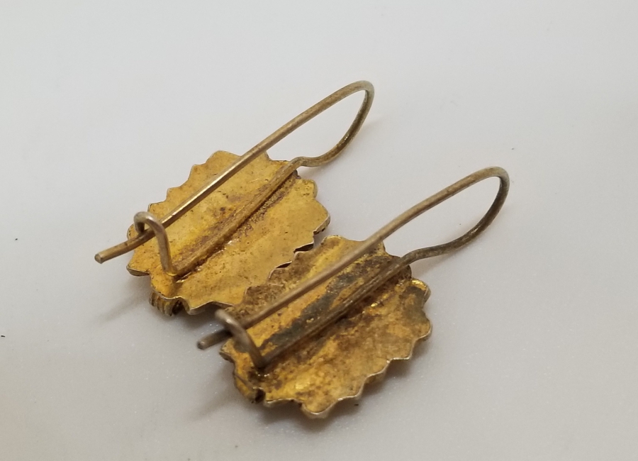 ÖZEL YAPIM ALTIN KAPLAMA AKİK TAŞLI OSMANLI DÖNEMİ KÜPE