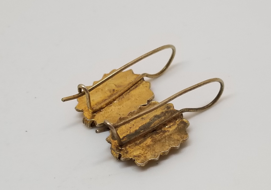 ÖZEL YAPIM ALTIN KAPLAMA AKİK TAŞLI OSMANLI DÖNEMİ KÜPE