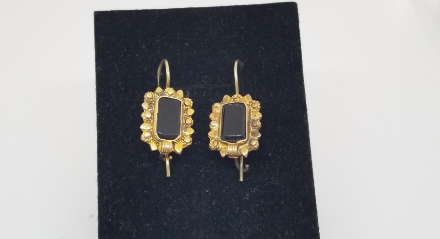 ÖZEL YAPIM ALTIN KAPLAMA AKİK TAŞLI OSMANLI DÖNEMİ KÜPE