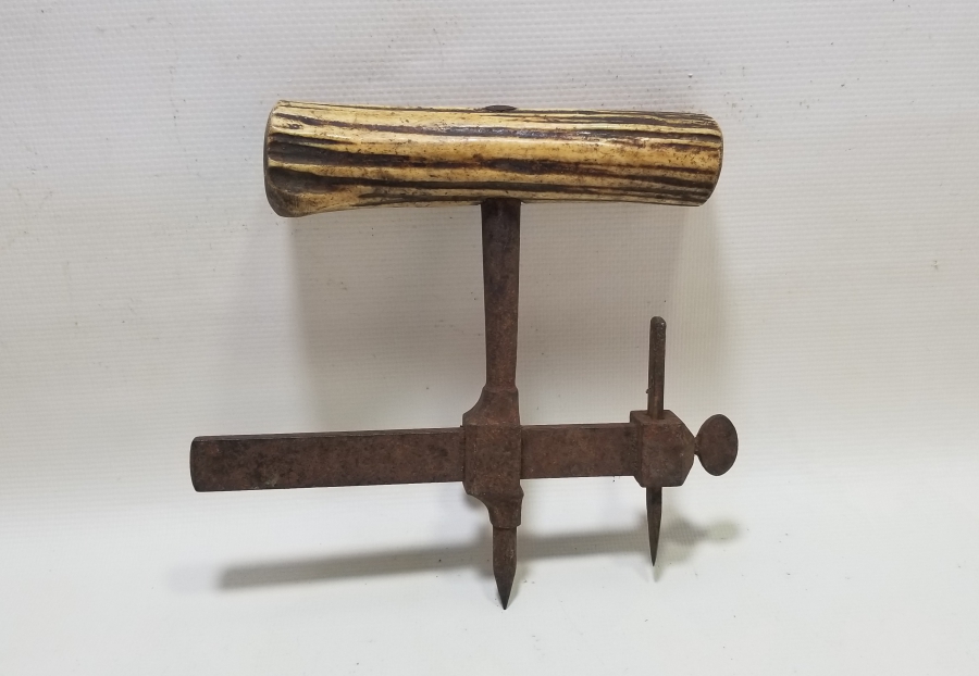 OSMANLI DÖNEMİ GEYİK BOYNUZU SAPLI NADİR MARANGOZ PERGELİ