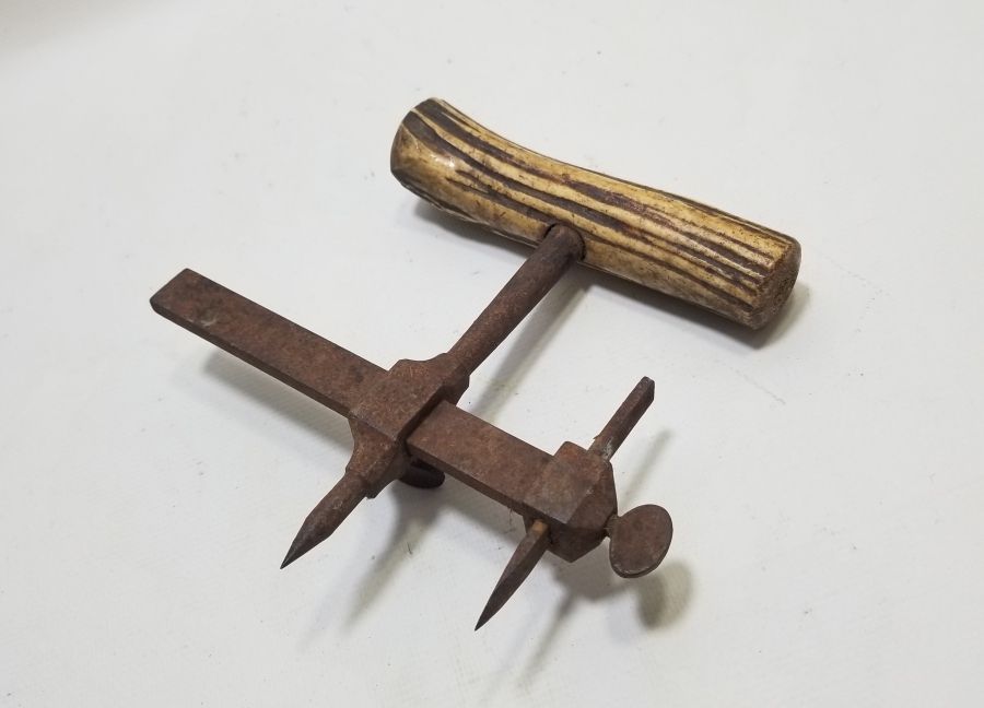 OSMANLI DÖNEMİ GEYİK BOYNUZU SAPLI NADİR MARANGOZ PERGELİ