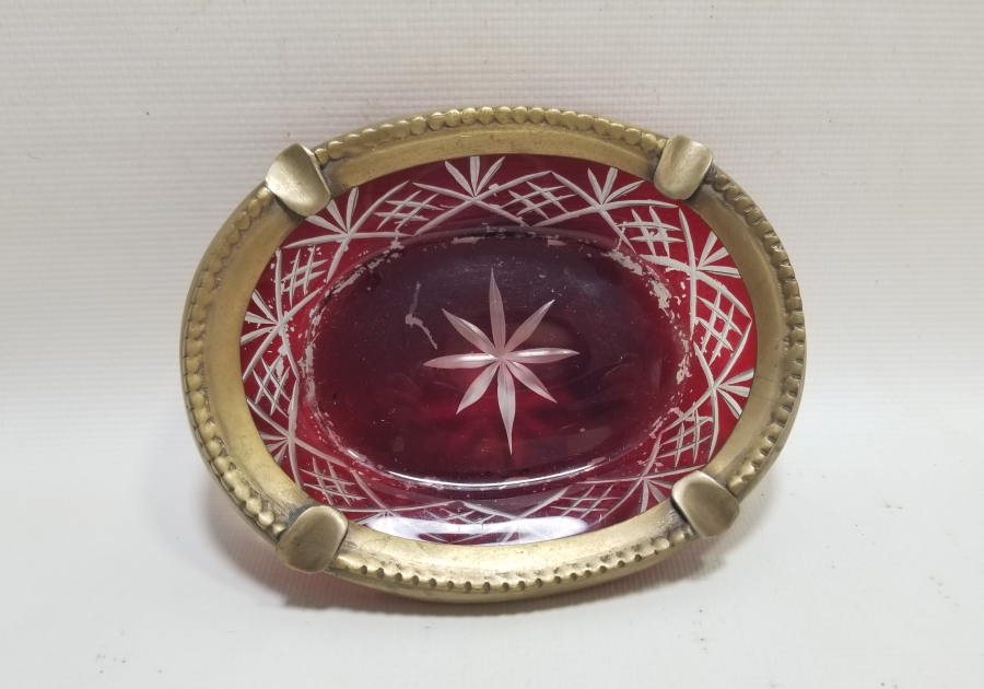 KRİSTAL KESME İŞÇİLİKLİ BÜYÜK BOY ANTİKA FRANSIZ KÜLLÜK