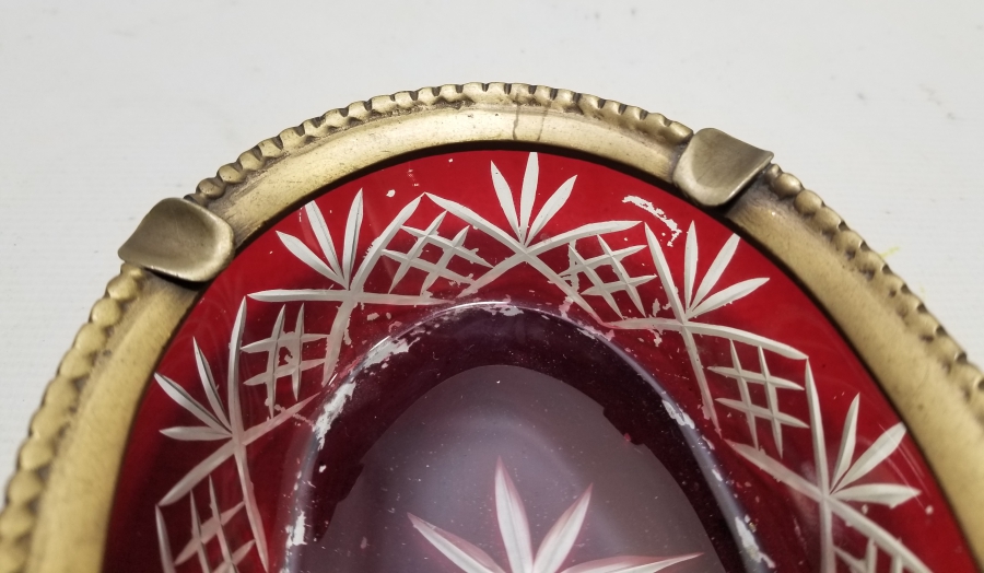 KRİSTAL KESME İŞÇİLİKLİ BÜYÜK BOY ANTİKA FRANSIZ KÜLLÜK