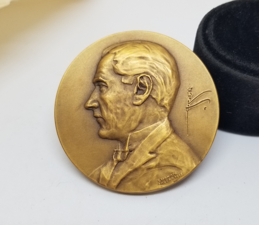 OSMANLICA GAZİ MUSTAFA KEMAL İMZALI BÜYÜK BOY ATATÜRK MADALYON