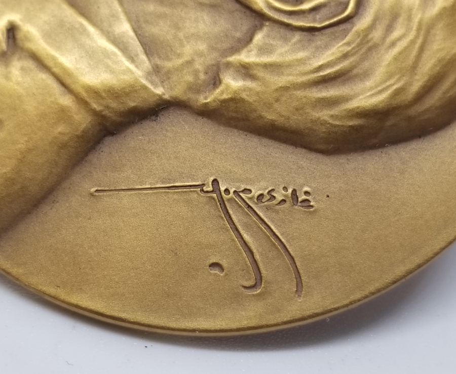 OSMANLICA GAZİ MUSTAFA KEMAL İMZALI BÜYÜK BOY ATATÜRK MADALYON