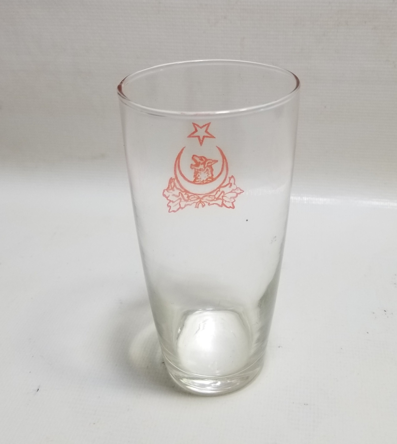 CUMHURİYET BAŞLARI ÇOK NADİR ÜZERİ BOZKURT VE AY YILDIZLI BARDAK