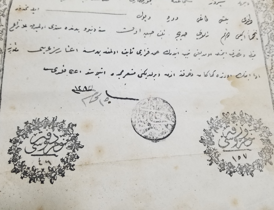 ABDÜLAZİZ HAN DÖNEMİ SARAYDAN VERİLMİŞ EL YAZMA NADİR SENEDİ HAKANİ