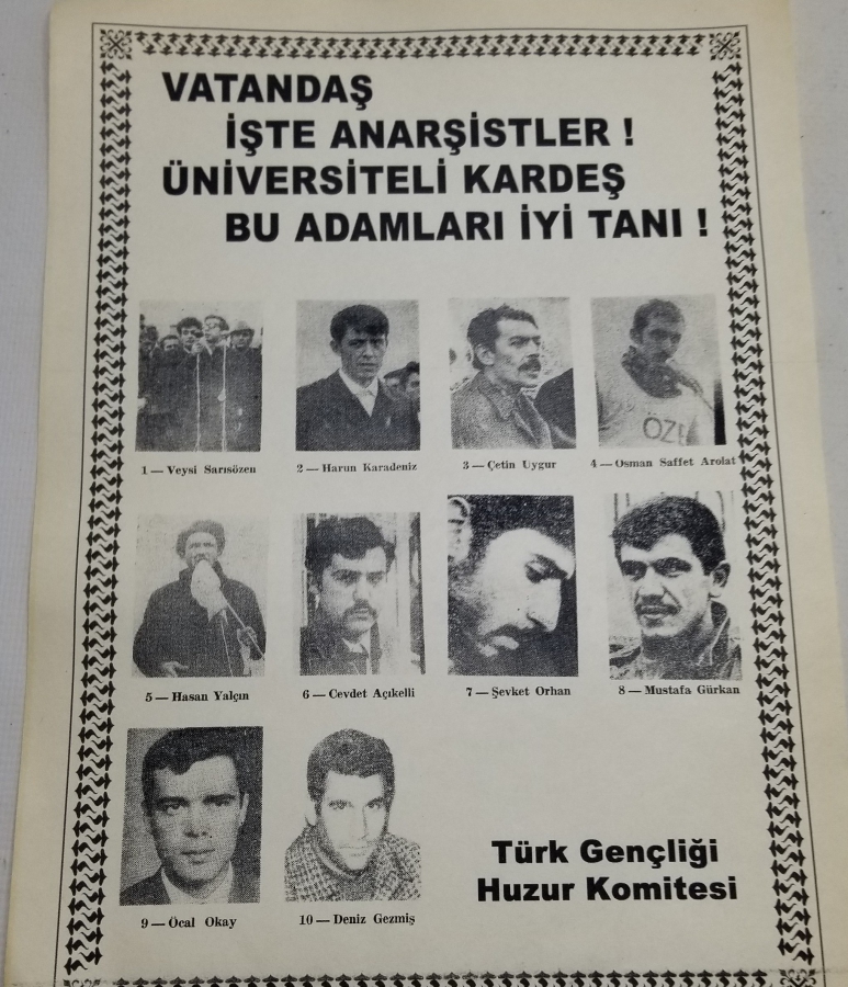 1970 LERDEN ÇOK NADİR SİYASİ AFİŞ