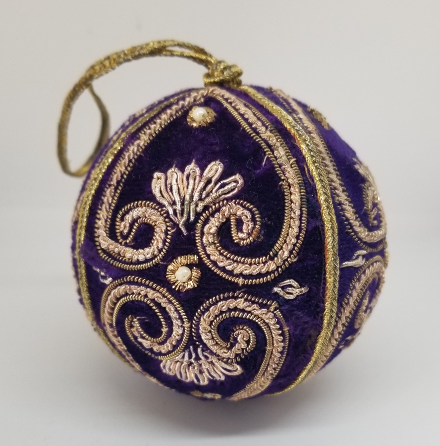 OSMANLI DÖNEMİ ALTIN VE GÜMÜŞ SIRMA İŞÇİLİKLİ NADİR ASKI TOPU