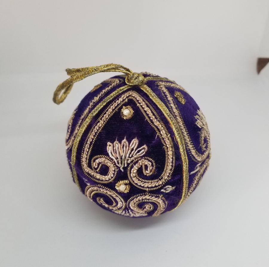 OSMANLI DÖNEMİ ALTIN VE GÜMÜŞ SIRMA İŞÇİLİKLİ NADİR ASKI TOPU