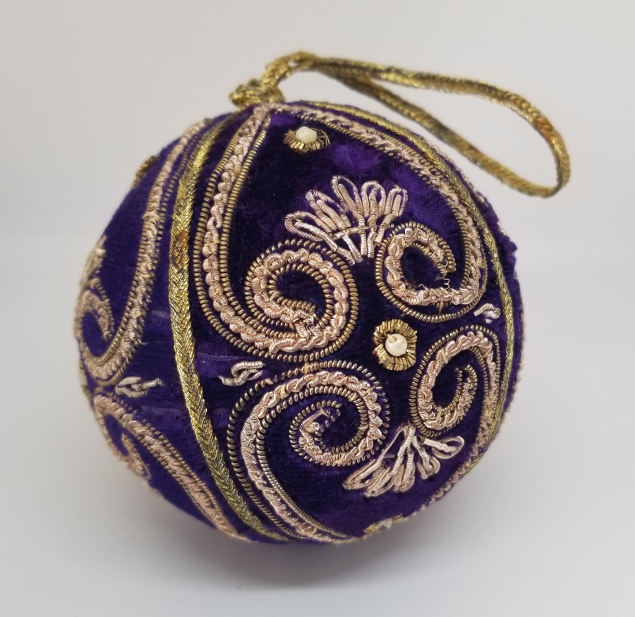 OSMANLI DÖNEMİ ALTIN VE GÜMÜŞ SIRMA İŞÇİLİKLİ NADİR ASKI TOPU