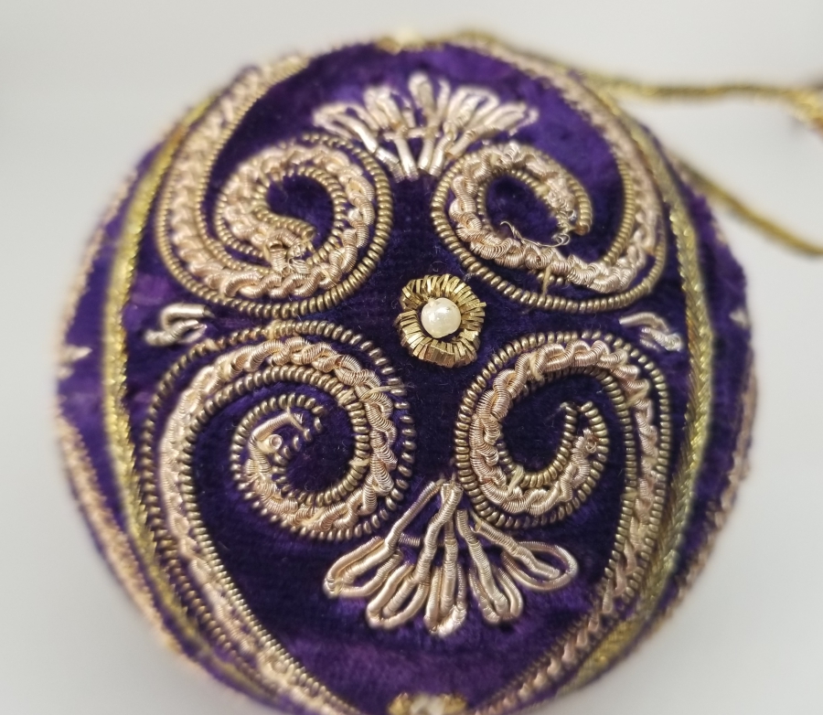 OSMANLI DÖNEMİ ALTIN VE GÜMÜŞ SIRMA İŞÇİLİKLİ NADİR ASKI TOPU