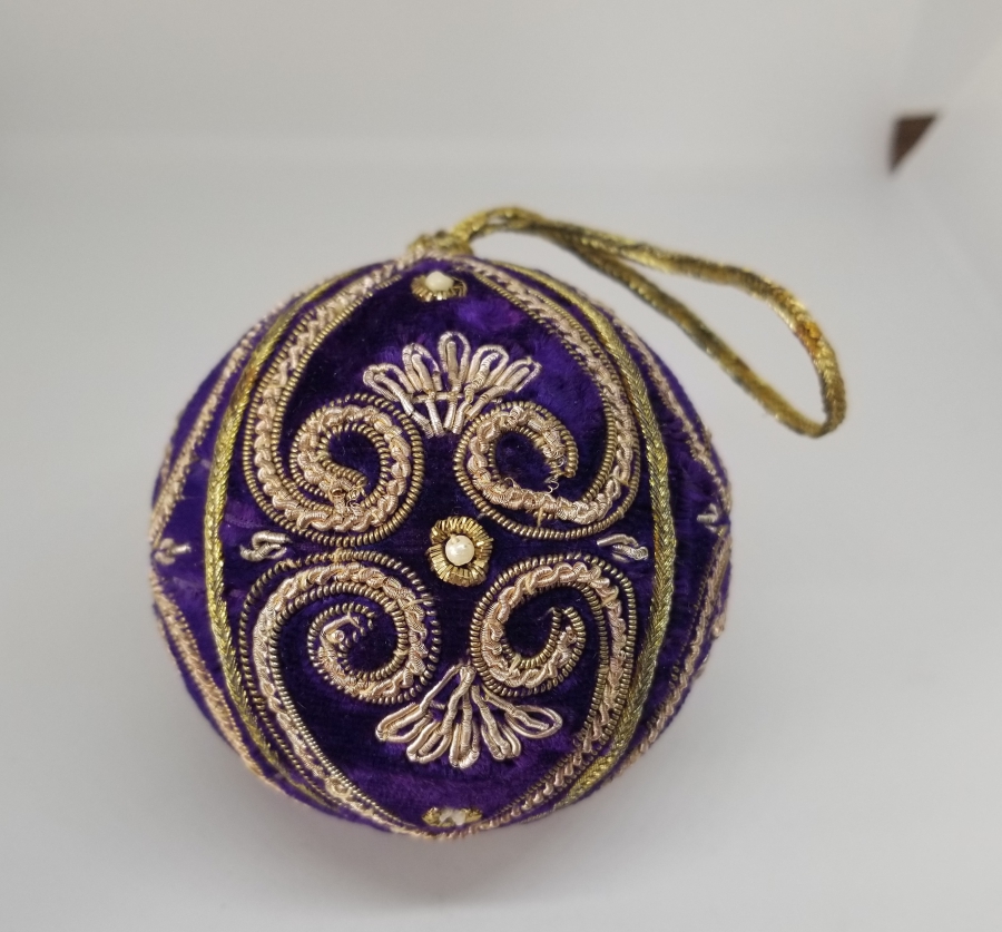 OSMANLI DÖNEMİ ALTIN VE GÜMÜŞ SIRMA İŞÇİLİKLİ NADİR ASKI TOPU