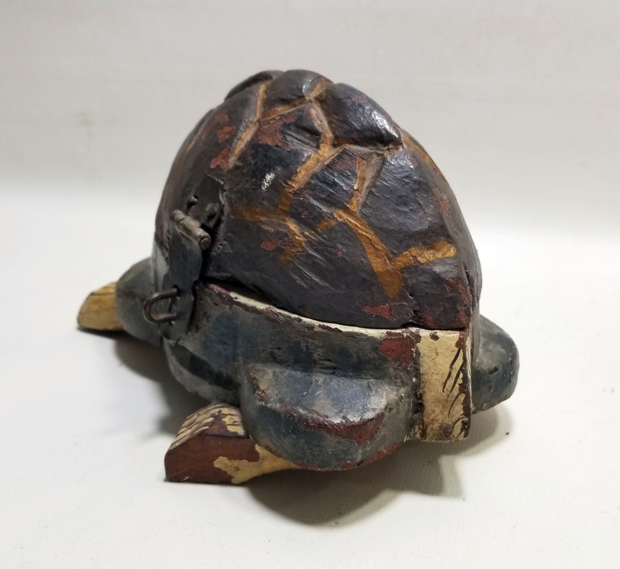 OSMANLI DÖNEMİ EL YAPIMI KAPLUMBAĞA FORMLU TEKKE İŞİ TESPİH KUTUSU