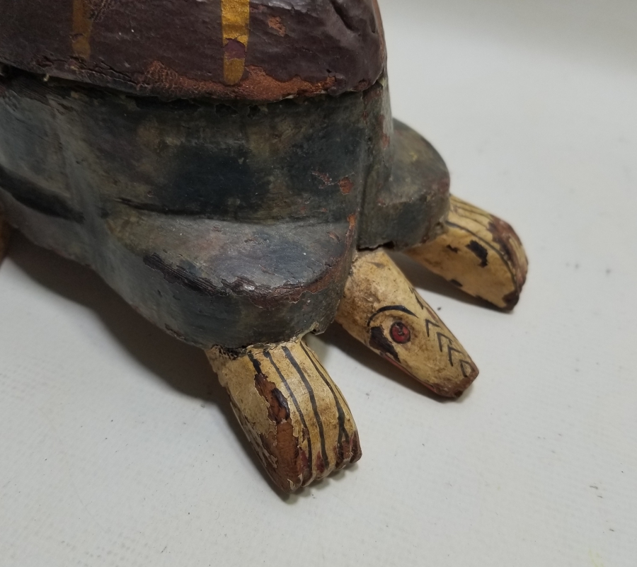 OSMANLI DÖNEMİ EL YAPIMI KAPLUMBAĞA FORMLU TEKKE İŞİ TESPİH KUTUSU