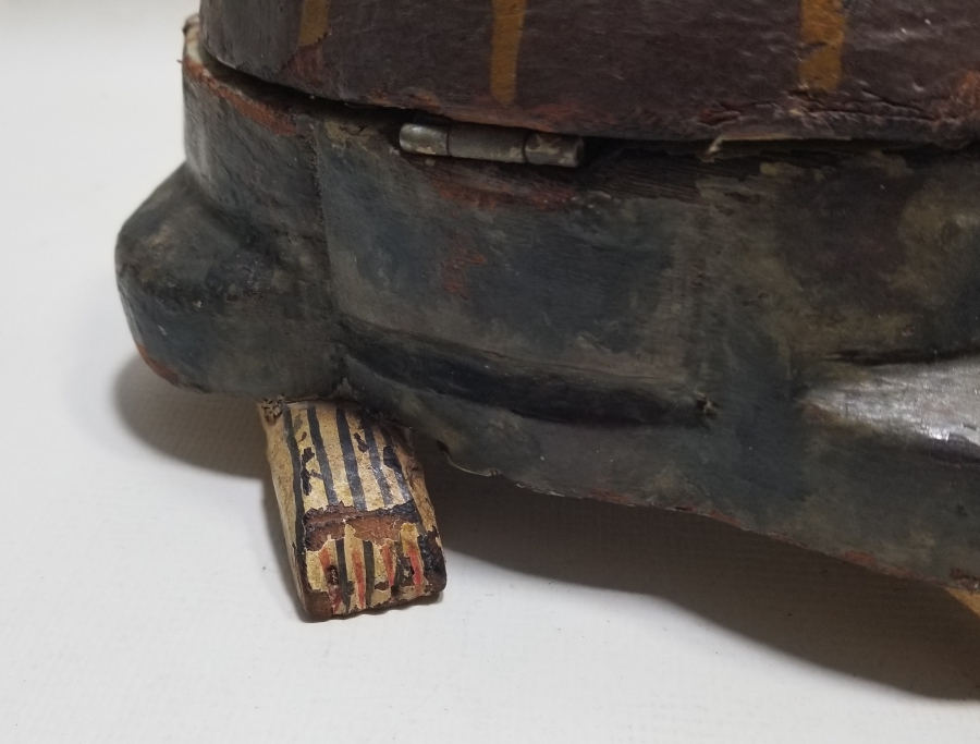 OSMANLI DÖNEMİ EL YAPIMI KAPLUMBAĞA FORMLU TEKKE İŞİ TESPİH KUTUSU