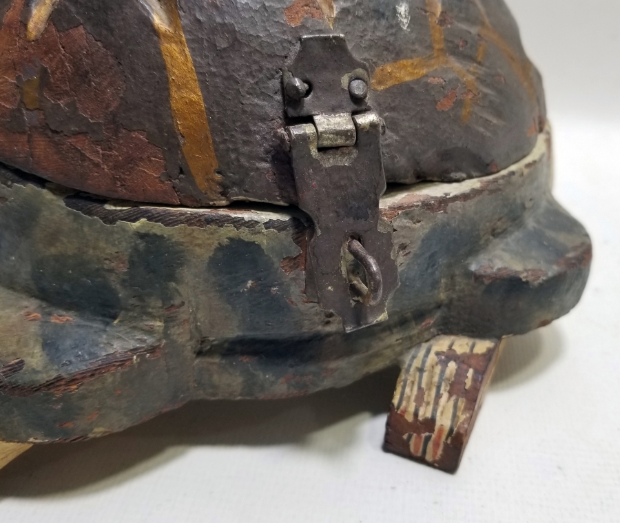 OSMANLI DÖNEMİ EL YAPIMI KAPLUMBAĞA FORMLU TEKKE İŞİ TESPİH KUTUSU