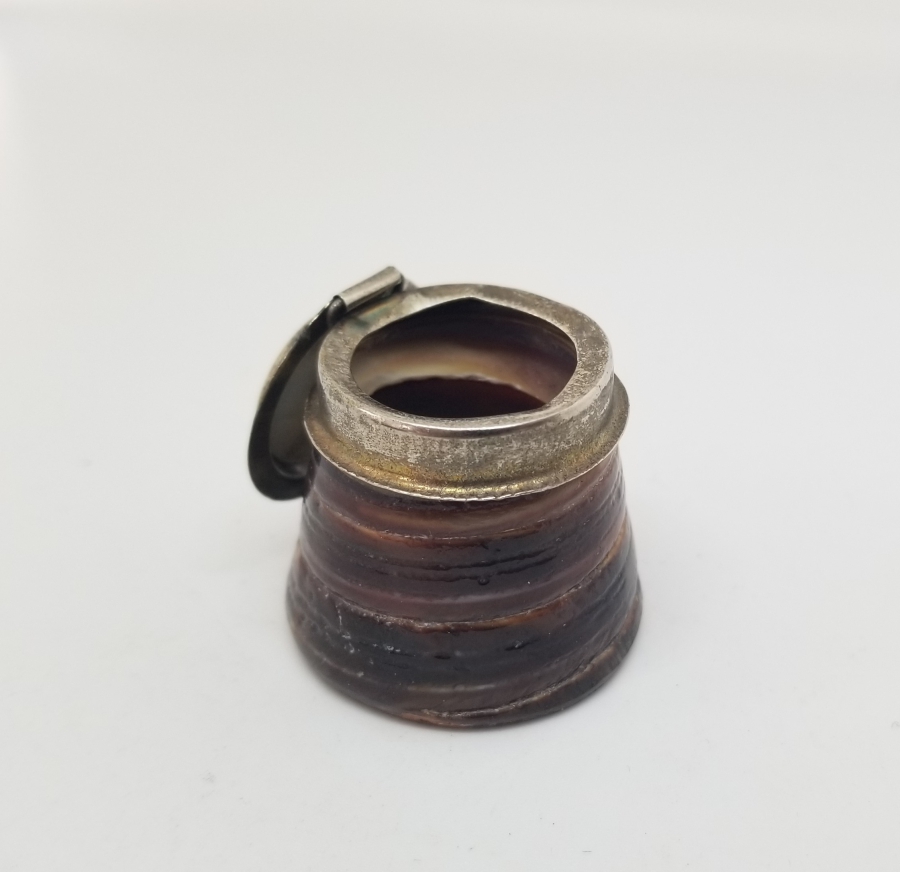 GÜMÜŞ KAPAKLI OSMANLI DÖNEMİ HOKKA