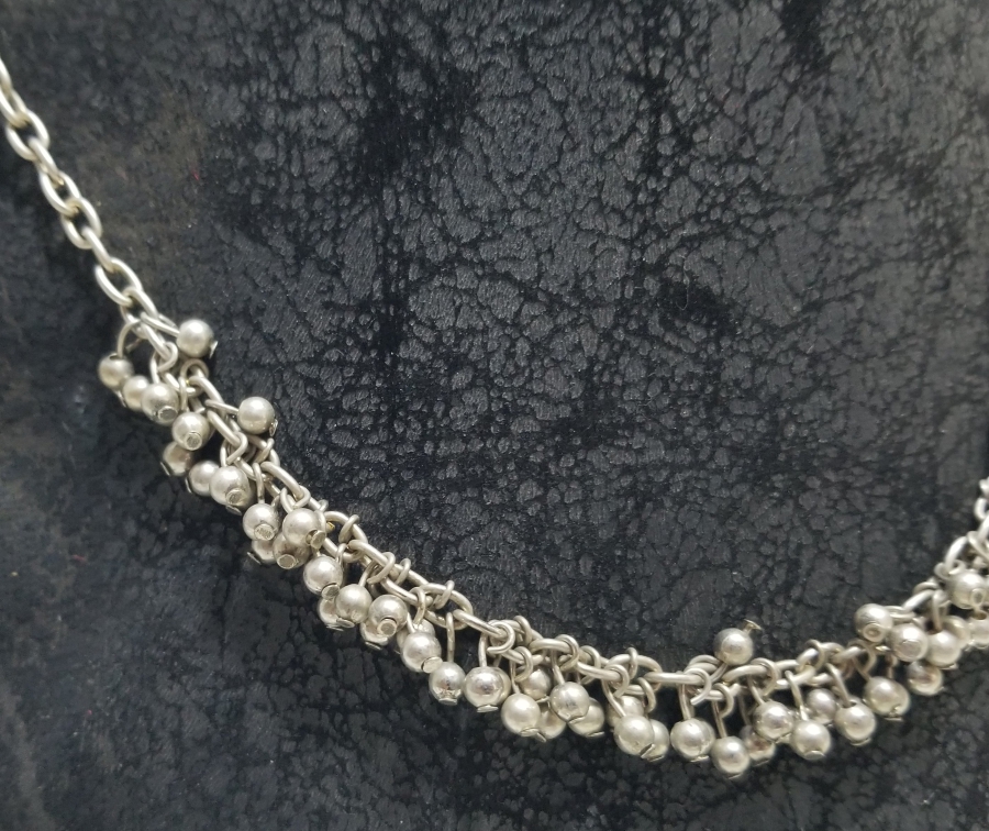 GÜMÜŞ KAPLAMA ANTİKA CİNGILLI GERDANLIK