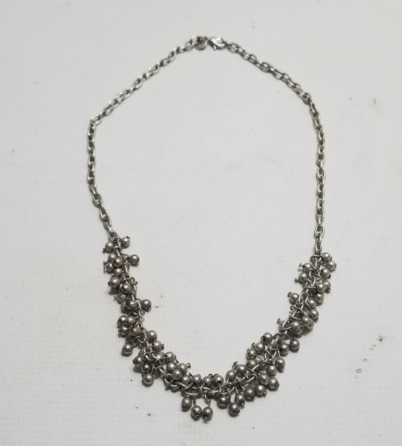 GÜMÜŞ KAPLAMA ANTİKA CİNGILLI GERDANLIK