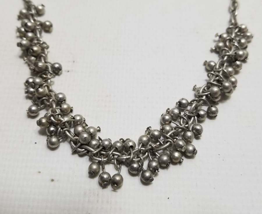 GÜMÜŞ KAPLAMA ANTİKA CİNGILLI GERDANLIK