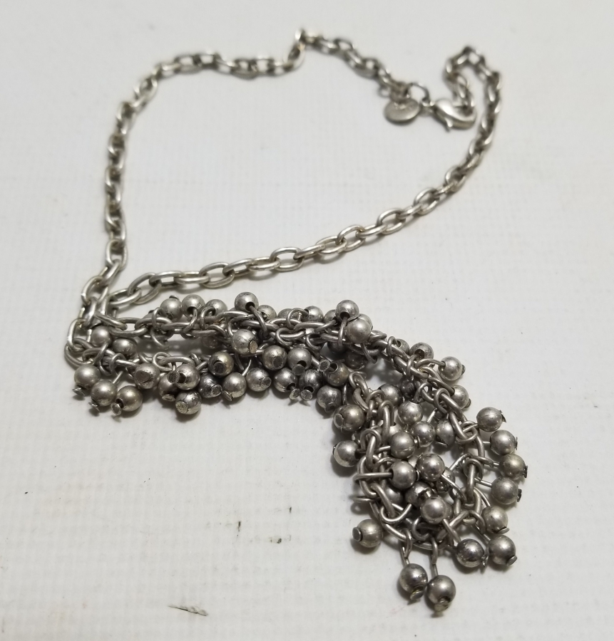 GÜMÜŞ KAPLAMA ANTİKA CİNGILLI GERDANLIK