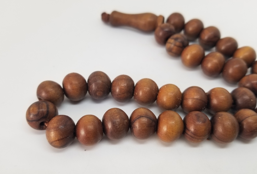 EL YAPIMI ANTİKA AHŞAP TESPİH