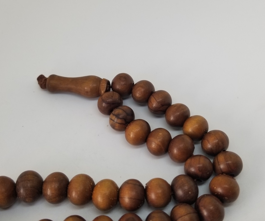 EL YAPIMI ANTİKA AHŞAP TESPİH