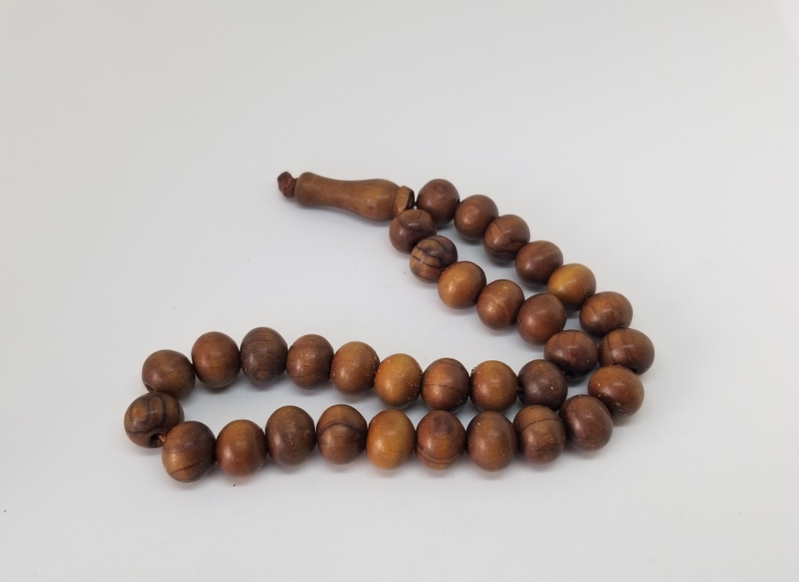 EL YAPIMI ANTİKA AHŞAP TESPİH