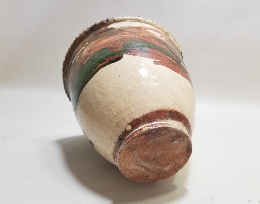 ÜZERİ SIRLI ANTİKA KINIK SAKSI