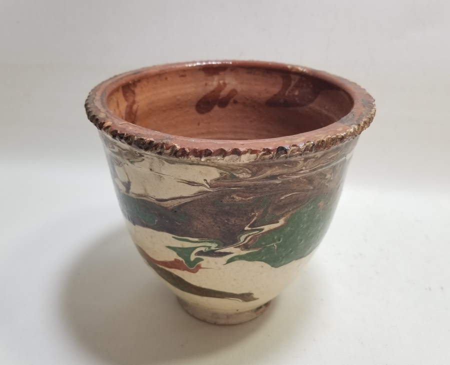 ÜZERİ SIRLI ANTİKA KINIK SAKSI